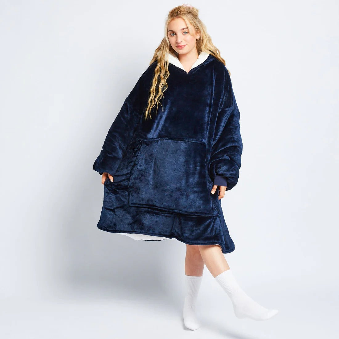 HypeHoodies™️Wohlfühldecke Marineblau