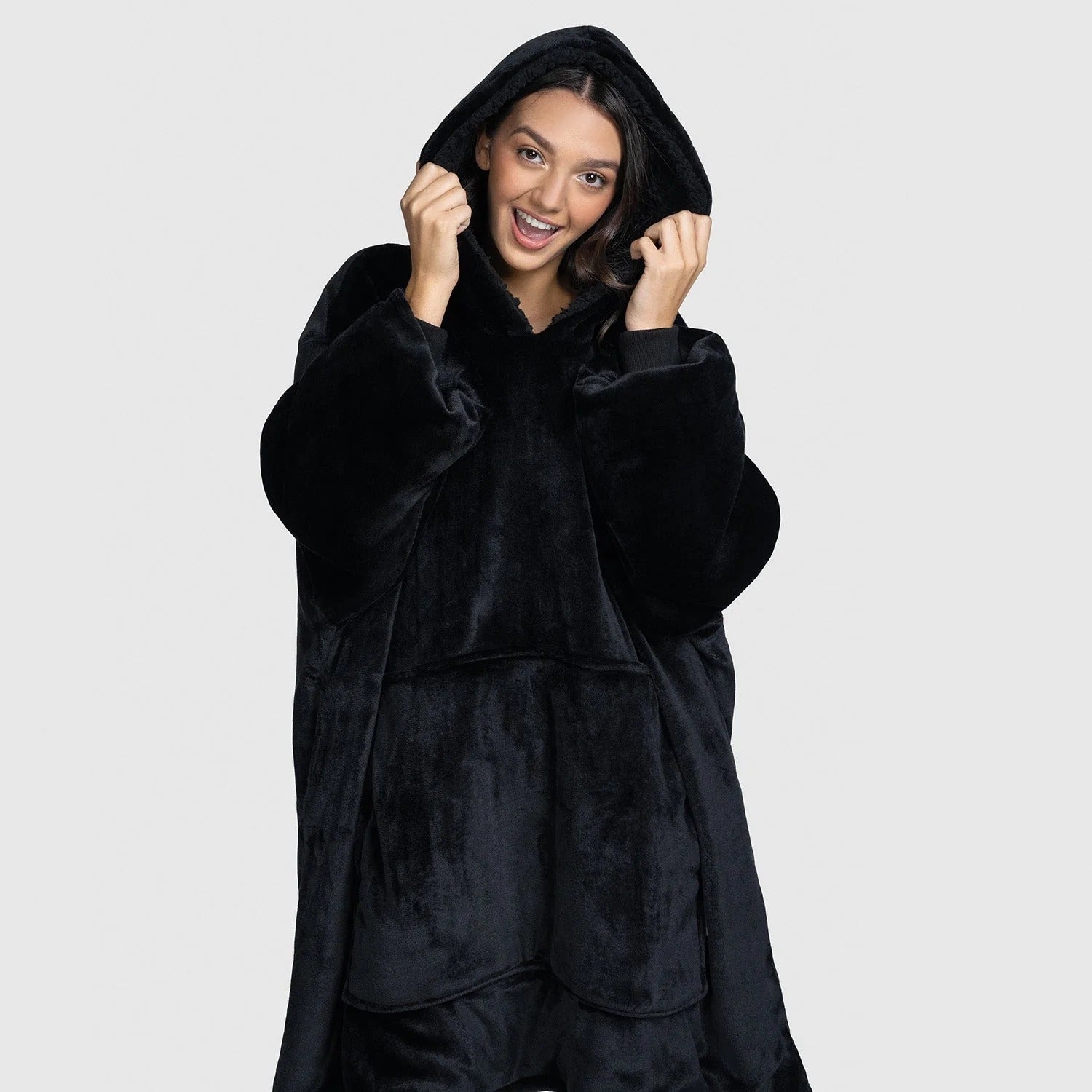 HypeHoodies™️Wohlfühldecke Schwarz
